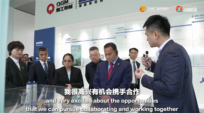 Давайте работать вместе, чтобы построить будущее инфраструктуры! Вице-президент Микронезии посетил QGM Machinery